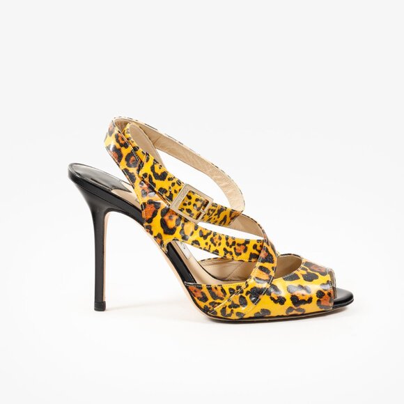 Jimmy Choo Multicolor Patent Leopard Animal Print Heels - Picture 1 of 9